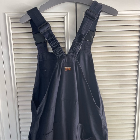 NWT WorkriteFR Flame-Resistant Soft Material Blue navy Overall Men size Large - Picture 15 of 16